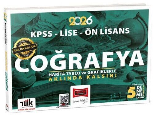Yargı 2026 KPSS Lise Ön Lisans Akılda Kalan Coğrafya Harita, Tablo ve Grafiklerle Yargı Yayınları