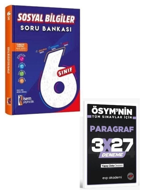 İsem 2027 6. Sınıf Sosyal Bilgiler Soru Bankası+ EVP Akademi Paragraf