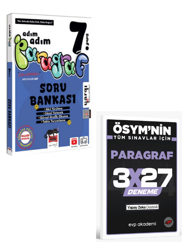 Ders Arkadaşım 2027 7. Sınıf Adım Adım Paragraf Soru Bankası+ EVP Akademi Paragraf
