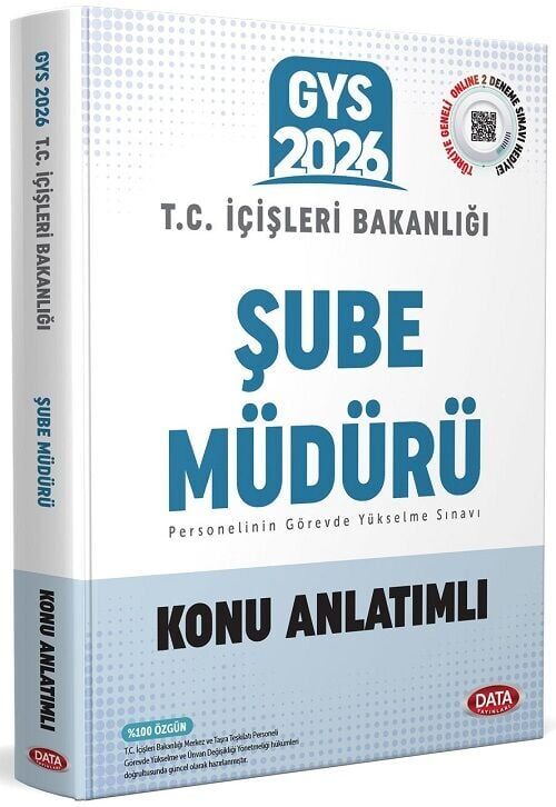Data 2026 GYS İçişleri Bakanlığı Şube Müdürü Konu Anlatımlı Görevde Yükselme Data Yayınları