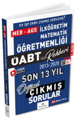 Dizgi Kitap 2026 MEB AGS ÖABT İlköğretim Matematik Konularına Göre Tasnif Edilmiş Son 13 Yıl Orijinal Çıkmış Sınav Soruları