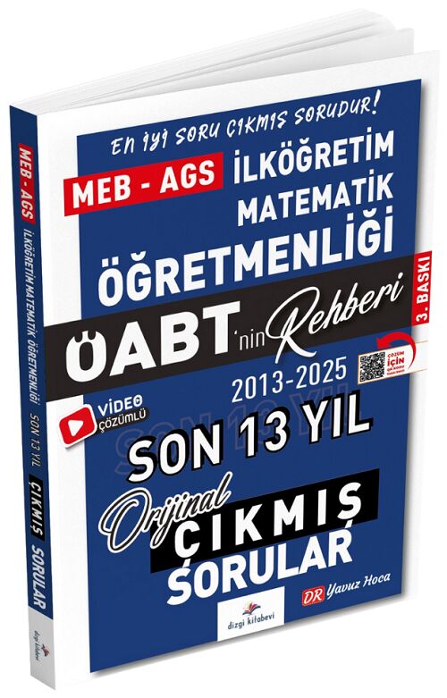 Dizgi Kitap 2026 MEB AGS ÖABT İlköğretim Matematik Konularına Göre Tasnif Edilmiş Son 13 Yıl Orijinal Çıkmış Sınav Soruları