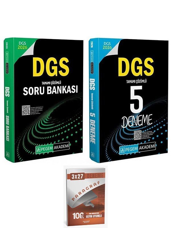 Pegem 2026 DGS Soru Bankası + 5 Deneme 2 li Set AnlaKazan Paragraf