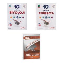2027 Limit 10. Sınıf Etkinlikli Biyoloji + Coğrafya Soru + anla kazan paragraf deneme 3'lü Set