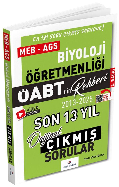 Dizgi Kitap 2026 MEB AGS ÖABT Biyoloji ÖABT nin Rehberi Konularına Göre Tasnif Edilmiş Son 13 Yıl Orijinal Çıkmış Sınav Soruları
