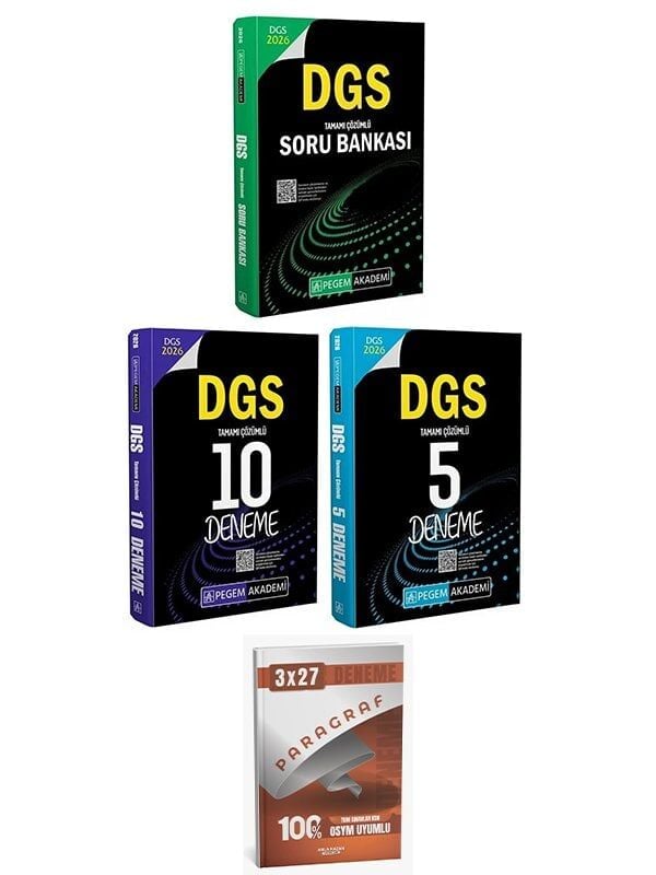Pegem 2026 DGS Soru Bankası + 10+5 Deneme 3 lü Set AnlaKazan Paragraf