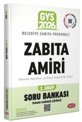 Data 2026 GYS Belediye Zabıta Personeli Zabıta Amiri 2. Grup Soru Bankası Çözümlü Görevde Yükselme Data Yayınları
