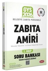Data 2026 GYS Belediye Zabıta Personeli Zabıta Amiri 2. Grup Soru Bankası Çözümlü Görevde Yükselme Data Yayınları