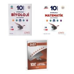 2027 Limit 10. Sınıf Etkinlikli Biyoloji + Matematik Maarif Soru + anla kazan paragraf deneme 3'lü Set