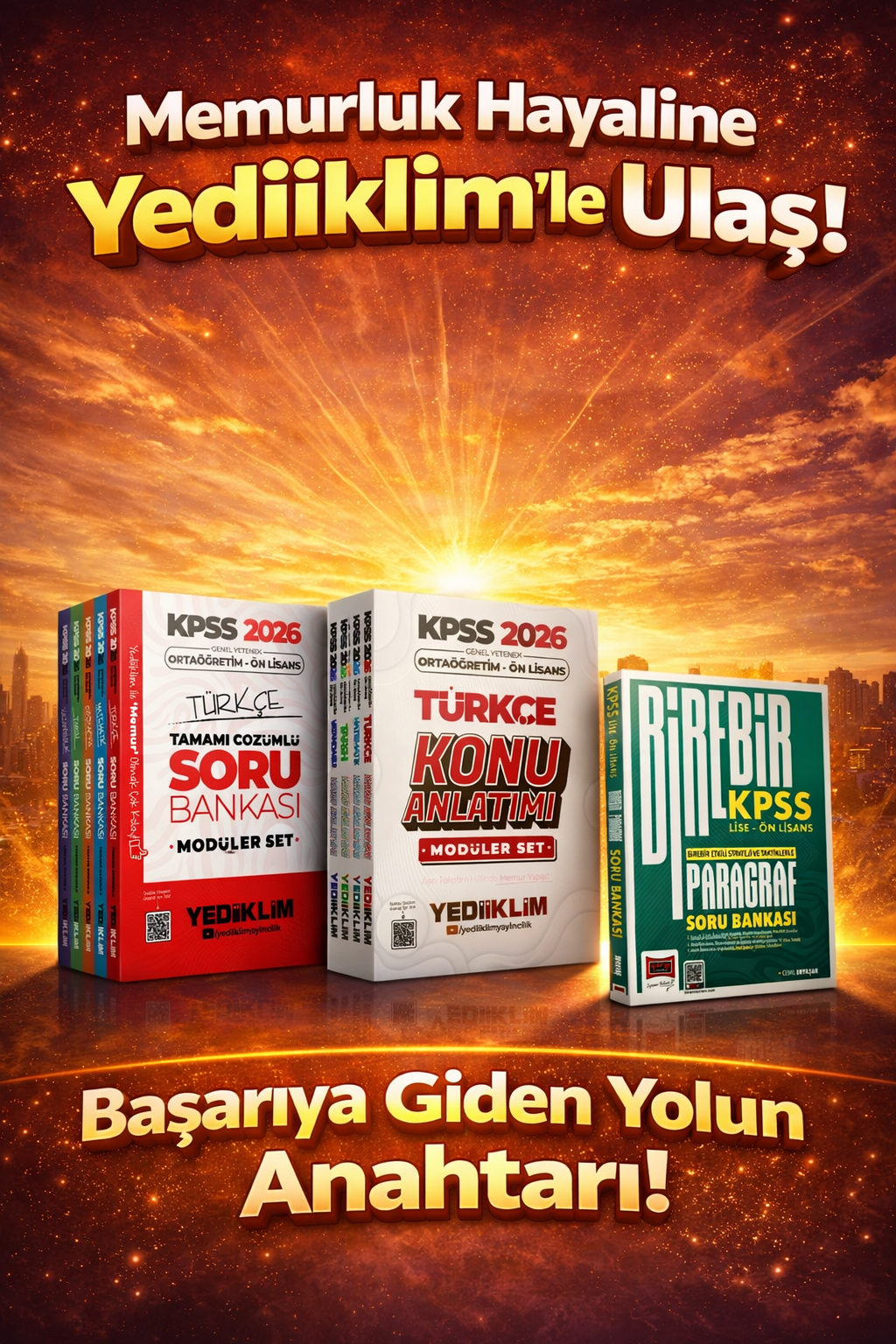 Yediiklim KPSS Ortaöğretim Ön Lisans Konu Anlatımlı Modüler Set & Modüler Soru Bankası Seti & Paragraf Soru Bankası Yargı Yayınları Seti