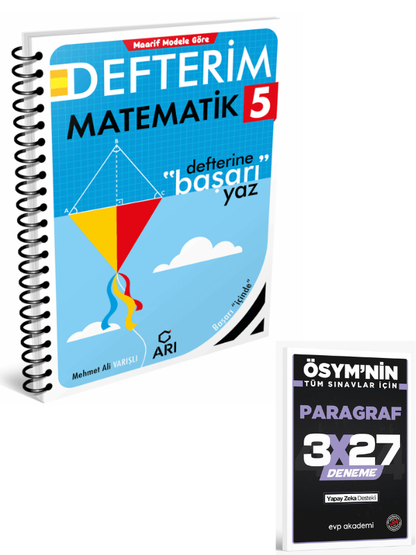 Arı 2027 5. Sınıf Matematik Defterim Maarif Model+ EVP Akademi Paragraf