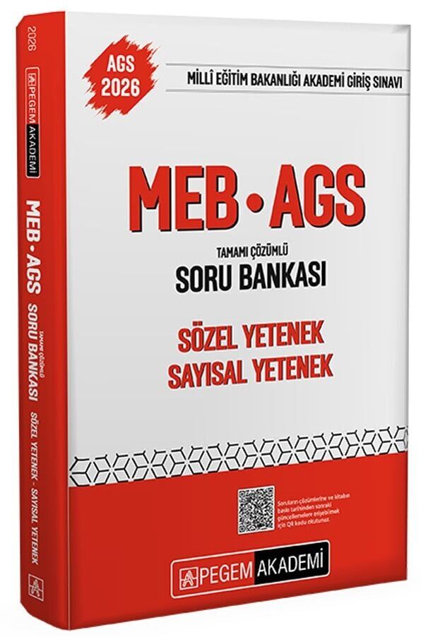 Pegem 2026 MEB-AGS Sözel-Sayısal Yetenek Soru Bankası Çözümlü Pegem Akademi Yayınları