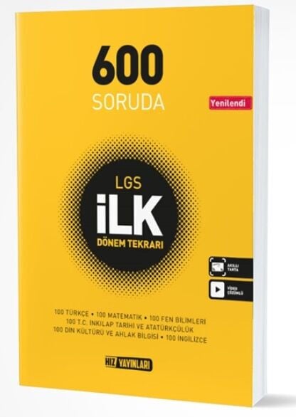 2027 Hız Yayınları 8. Sınıf LGS 600 Soruda İlk Dönem Tekrarı