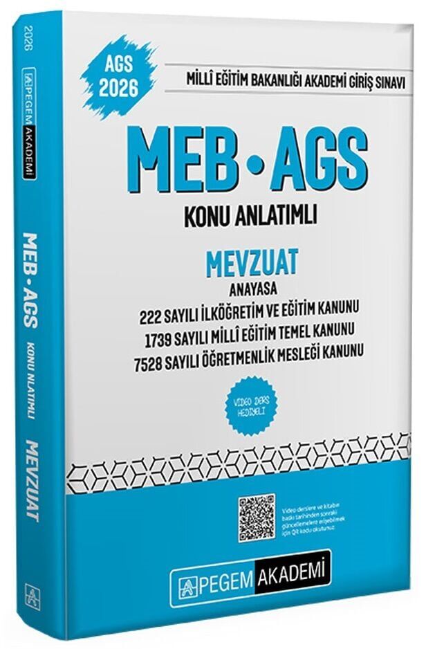 Pegem 2026 MEB-AGS Mevzuat Konu Anlatımlı Pegem Akademi Yayınları