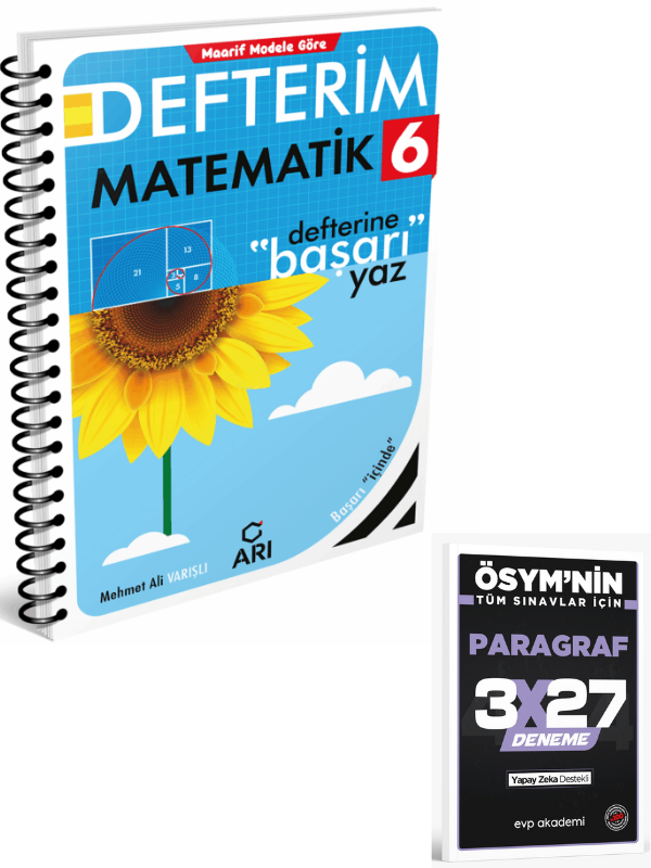 Arı 2027 6. Sınıf Matematik Defterim Maarif Model +EVP Akademi Paragraf
