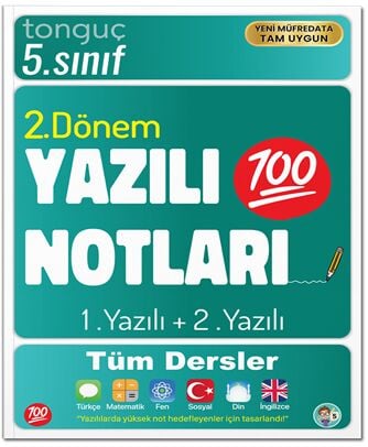 Tonguç 5. Sınıf Tüm Dersler 2. Dönem 1. Yazılı ve 2. Yazılı Notları Tonguç Akademi