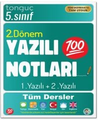 Tonguç 5. Sınıf Tüm Dersler 2. Dönem 1. Yazılı ve 2. Yazılı Notları Tonguç Akademi