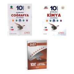 2027 Limit 10. Sınıf Etkinlikli Coğrafya + Kimya Maarif Soru + anla kazan paragraf deneme 3'lü Set