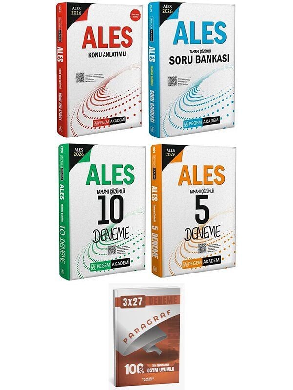 Pegem 2026 ALES Konu + Soru Bankası + 10+5 Deneme 4 lü Set AnlaKazan Paragraf