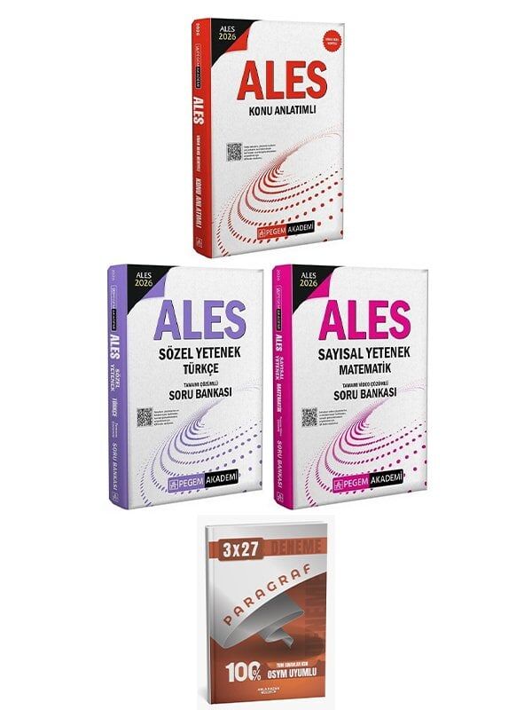 Pegem 2026 ALES Konu + Soru Bankası 3 lü Set AnlaKazan Paragraf