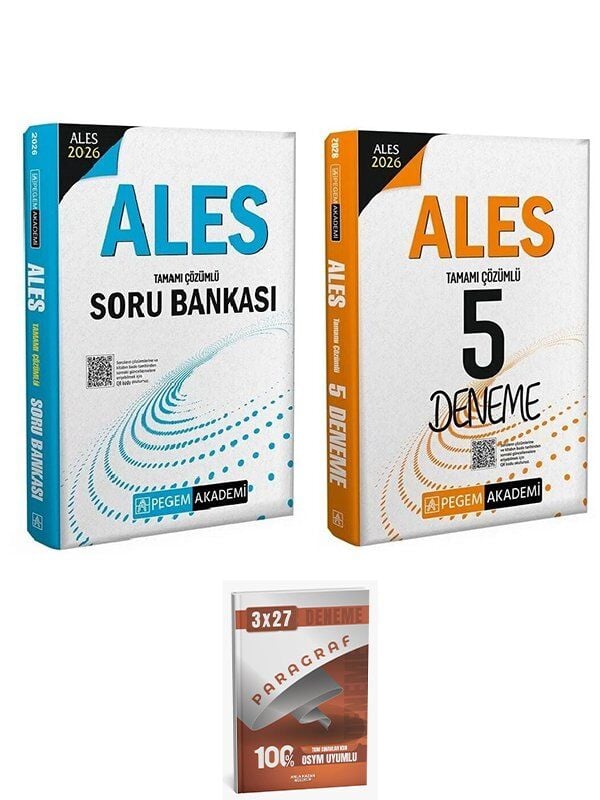 Pegem 2026 ALES Soru Bankası + 5 Deneme 2 li Set AnlaKazan Paragraf