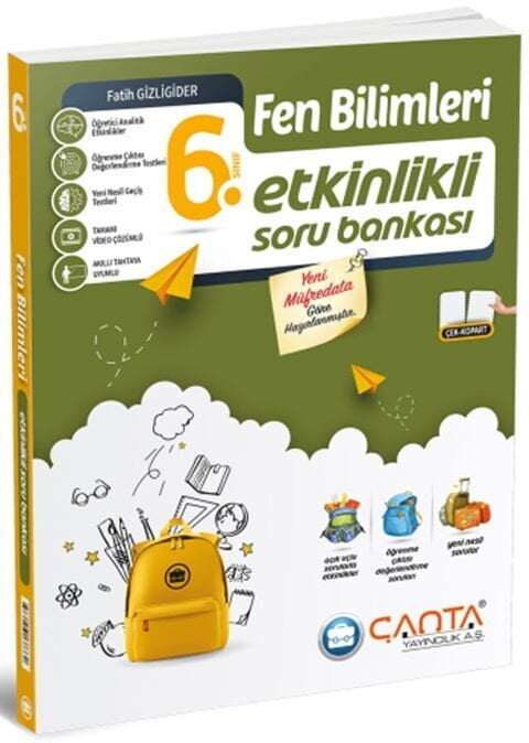 Çanta Yayınları 6. Sınıf Fen Bilimleri Etkinlikli Soru Bankası