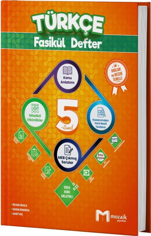 Mozaik Yayınları 5. Sınıf Türkçe Fasikül Defter