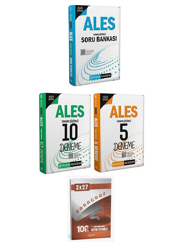 Pegem 2026 ALES Soru Bankası + 10+5 Deneme 3 lü Set AnlaKazan Paragraf