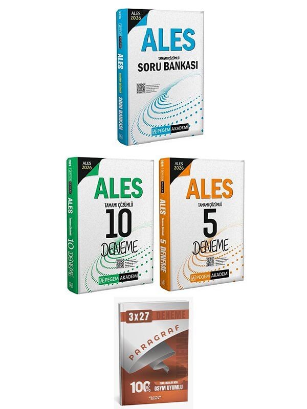 Pegem 2026 ALES Soru Bankası + 10+5 Deneme 3 lü Set AnlaKazan Paragraf