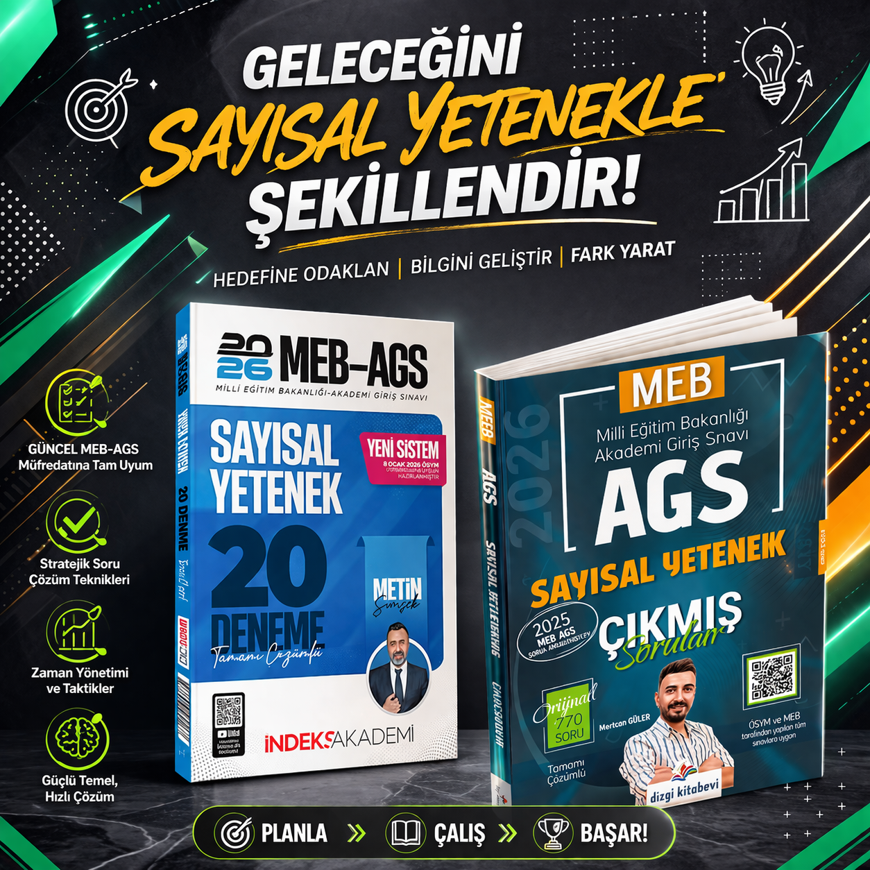 İndeks Akademi 2026 MEB-AGS Sayısal Yetenek 20 Deneme & Dizgi Kitap 2026 MEB AGS Sayısal Yetenek Çıkmış Sorular Seti
