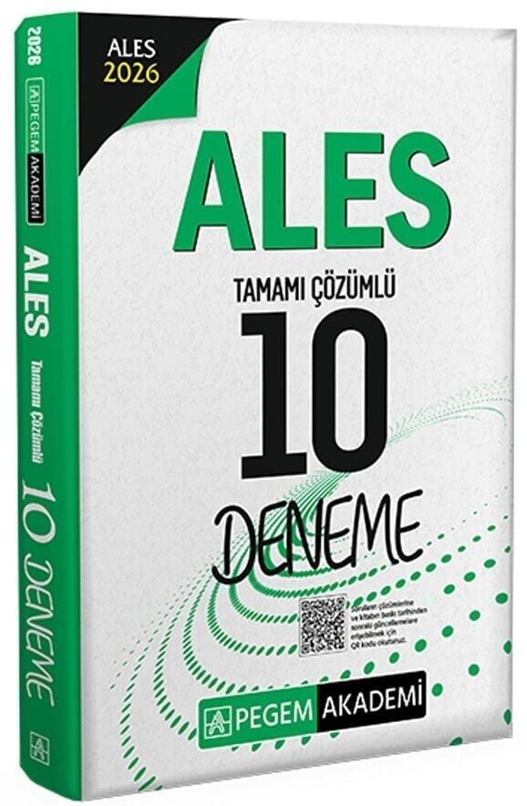 Pegem 2026 ALES 10 Deneme Çözümlü Pegem Akademi Yayınları