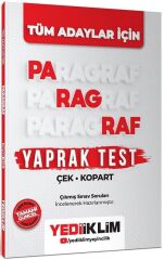 Yediiklim 2026 KPSS MEB-AGS ALES DGS YKS Paragraf Yaprak Test Yediiklim Yayınları
