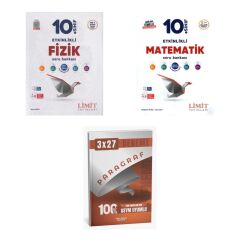 2027 Limit 10. Sınıf Etkinlikli Fizik + Matematik Maarif Soru + anla kazan paragraf deneme 3'lü Set