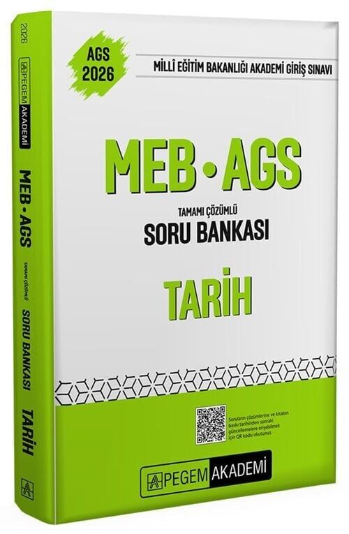Pegem 2026 MEB-AGS Tarih Soru Bankası Çözümlü Pegem Akademi Yayınları