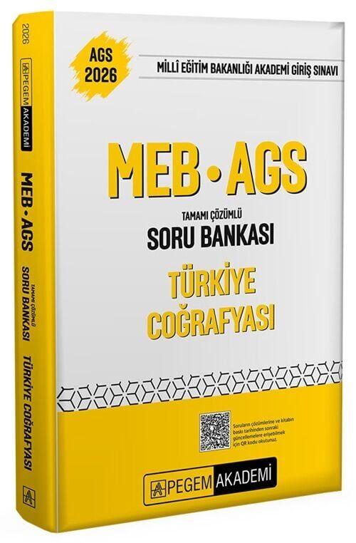 Pegem 2026 MEB-AGS Türkiye Coğrafyası Soru Bankası Çözümlü Pegem Akademi Yayınları