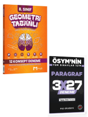 Mozaik 2027 8. Sınıf LGS Geometri Tabanlı 12 Konsept Deneme+ EVP Akademi Paragraf