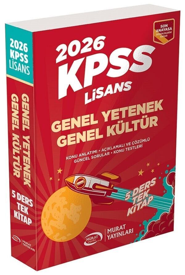 Murat 2026 KPSS Lisans Genel Yetenek Genel Kültür Konu Anlatımlı Tek Kİtap Murat Yayınları