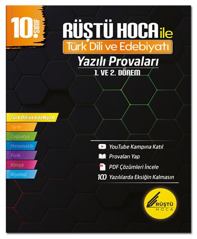 Rüştü Hoca 10. Sınıf Türk Dili ve Edebiyatı Yazılı Provaları 1. ve 2. Dönem - Rüştü Bayındır Rüştü Hoca