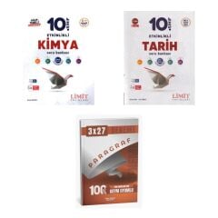2027 Limit 10. Sınıf Etkinlikli Kimya Maarif + Tarih Soru + anla kazan paragraf deneme 3'lü Set