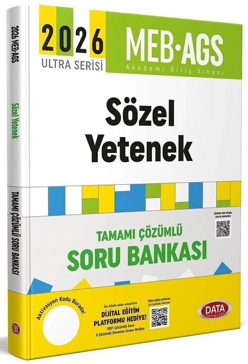 Data 2026 MEB-AGS Sözel Yetenek Soru Bankası Çözümlü Data Yayınları