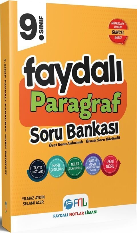 Faydalı Notlar Limanı Yayıncılık 9. Sınıf Faydalı Paragraf Soru Bankası