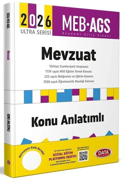 Data 2026 MEB-AGS Mevzuat Konu Anlatımlı Ultra Serisi Data Yayınları