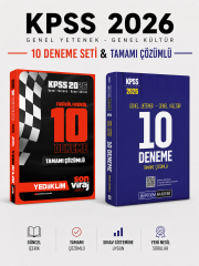 Yediiklim Yayınları + Pegem 2026 Kpss Genel Yetenek Genel Kültür Tamamı 10 Deneme Seti