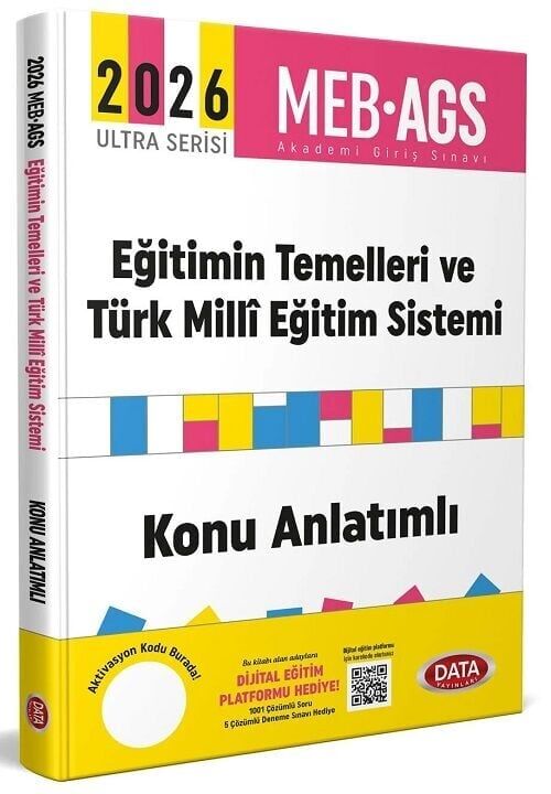 Data 2026 MEB-AGS Eğitimin Temelleri ve Türk Milli Eğitim Sistemi Konu Anlatımlı Ultra Serisi Data Yayınları