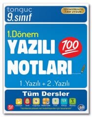 Tonguç 9. Sınıf Tüm Dersler 1. Dönem 1. Yazılı ve 2. Yazılı Notları Tonguç Akademi