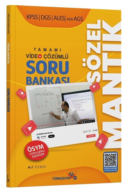 Türkçecim TV KPSS DGS ALES MEB-AGS Sözel Mantık Soru Bankası Çözümlü - Ali Özbek Türkçecim TV Yayınları