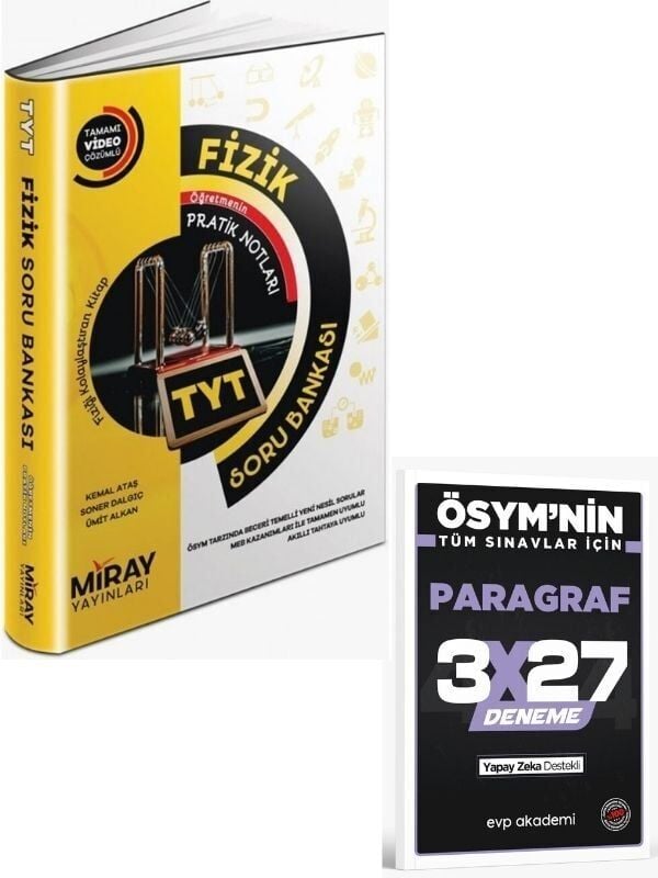 Miray 2027 TYT Fizik Soru Bankası+ EVP Akademi Paragraf
