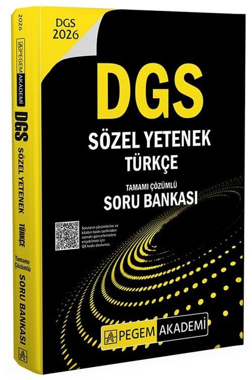 Pegem 2026 DGS Sözel Yetenek Türkçe Soru Bankası Çözümlü Pegem Akademi Yayınları