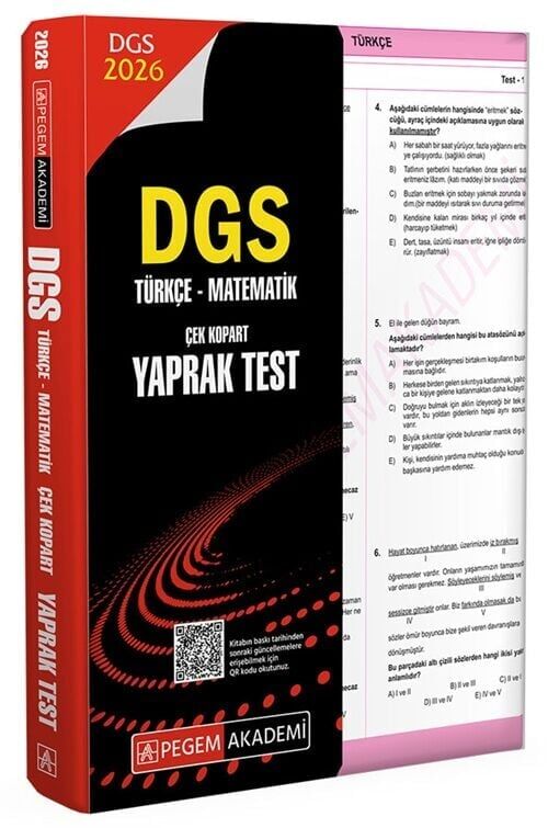 Pegem 2026 DGS Yaprak Test Pegem Akademi Yayınları