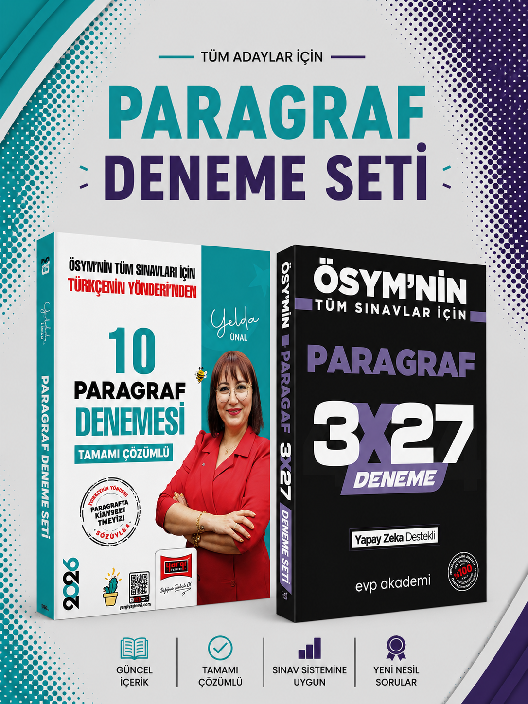 Yargı Paragraf 10 Deneme & 3x27 Paragraf Deneme EVP Akademi Seti